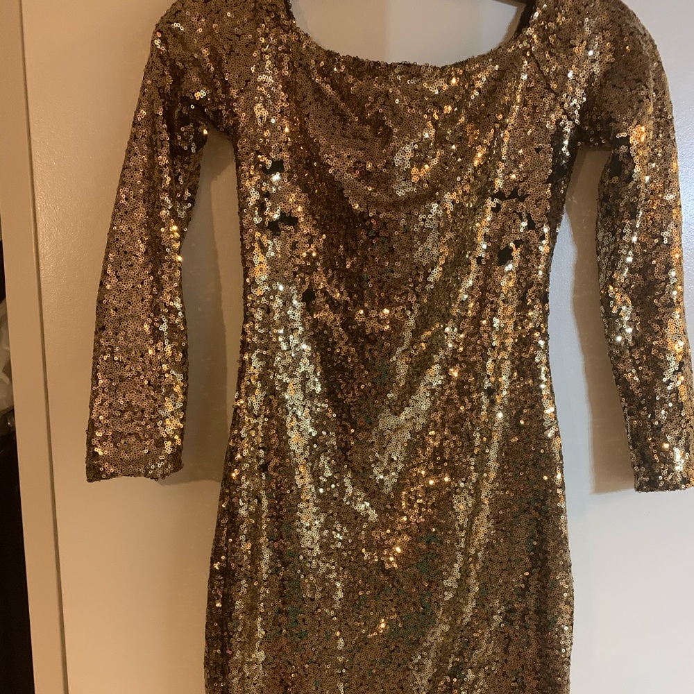 Gianni Bini gold dress size XS